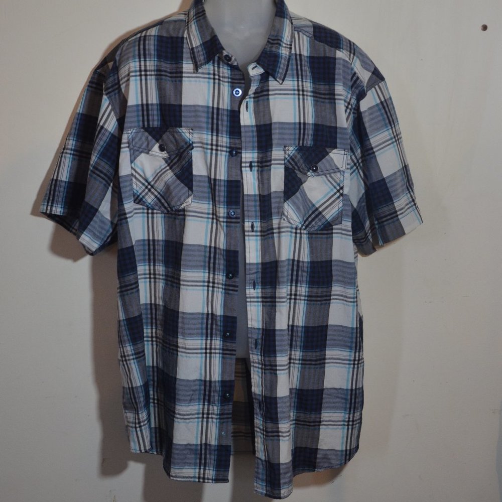4 XL Eighty Eight Plantnum Navy Blue Plaid